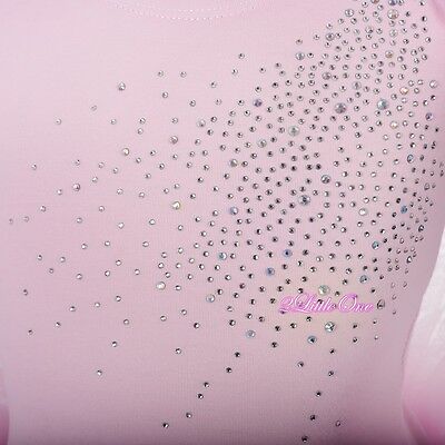 Rhinestones Ballet Tutu Dancewear Dance Leotard Fairy Costume Pink Size 3-7 #067 - Fresh Stock Dated February 2026
