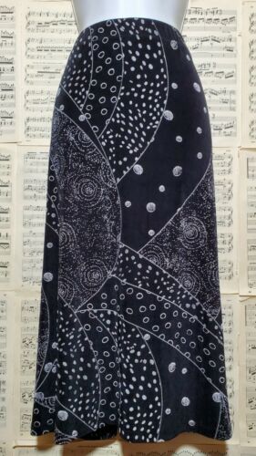Vintage 90s 00s Y2K Jersey Dots & Swirls Skirt - Fresh Stock Dated February 2026