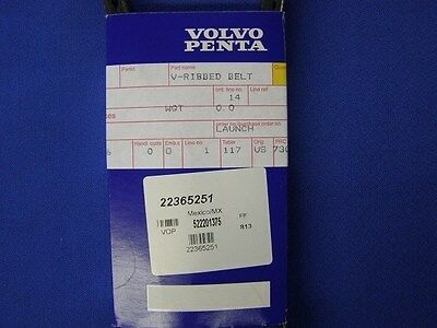 NEW FACTORY VOLVO PENTA SERPENTINE BELT, 22365251 - Fresh Stock Dated February 2026