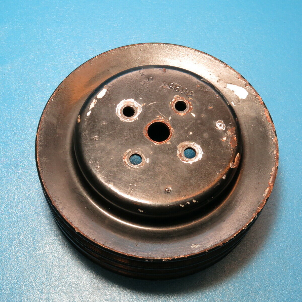 Genuine Mercruiser Steel 3-Groove Water Pump Pulley 19692-T Bravo 7.4L 5.7L - Fresh Stock Dated February 2026