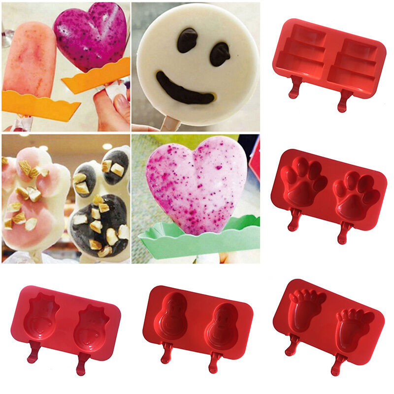 Silicone Pop Popsicle Mold Frozen Ice Lolly Mould Tray Pan Ice Cream Maker Tool - Fresh Stock Dated December 2025
