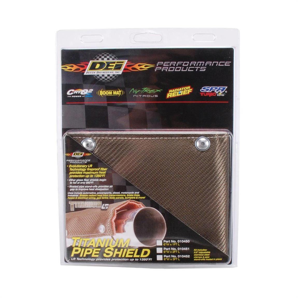 DEi 010450 Titanium Exhaust Pipe Heat Shield, 6 Inch x 1 Ft. - Fresh Stock Dated February 2026