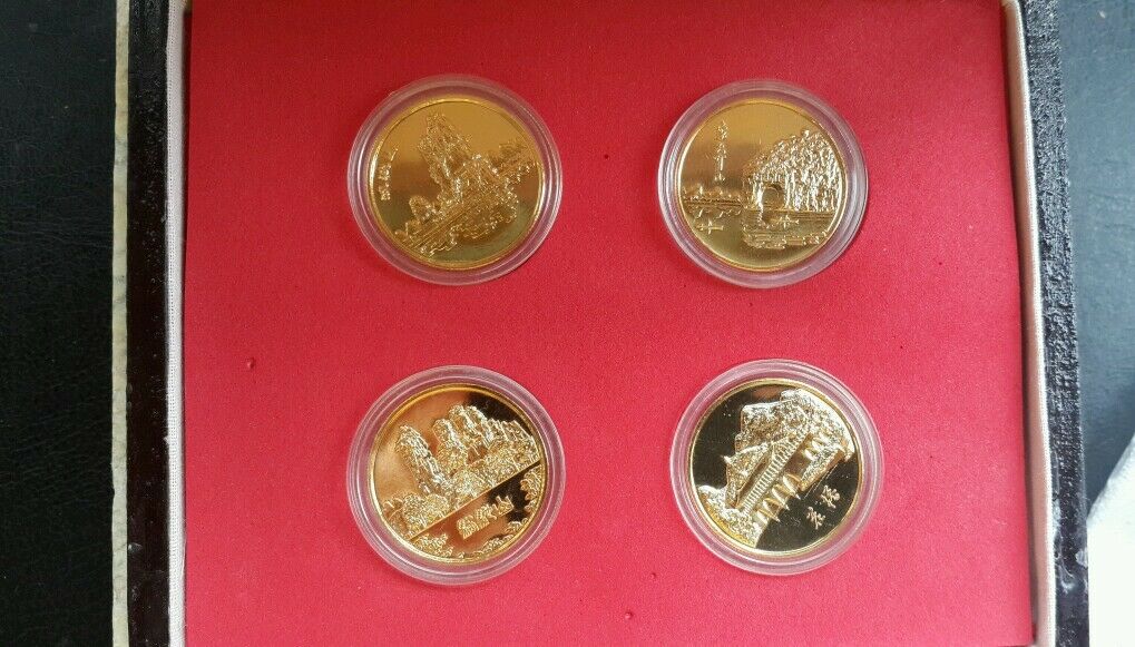 ShangHai Mint Gilt brass GUILIN Scenery Coin medal set - Fresh Stock Dated February 2026