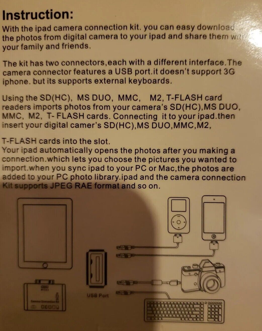 ipad camera connection kit, download photos, new, b2 - Fresh Stock Dated February 2026