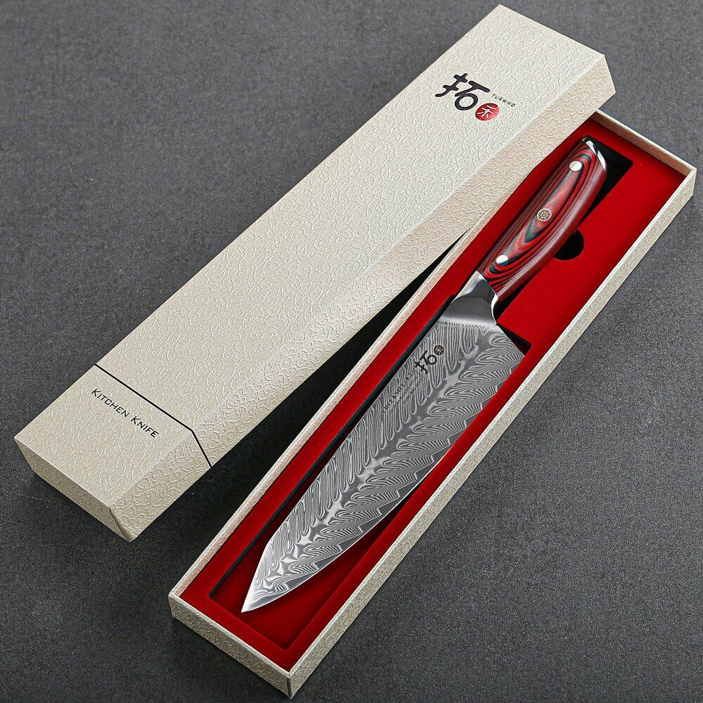 TURWHO 8.2inch Chef Knife 67-Layer Japanese VG10 Damascus Steel Kitchen Knives - Fresh Stock Dated February 2026