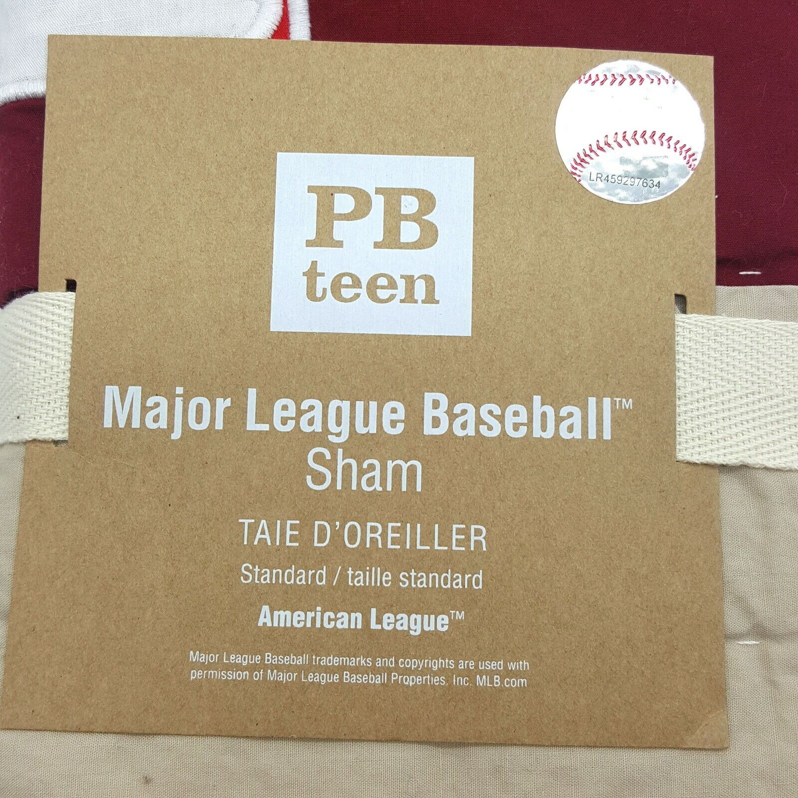 Pottery Barn Teen Major League Baseball Standard Pillow Sham Quilted Appliqued - Fresh Stock Dated February 2026
