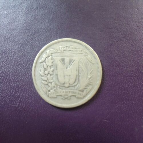 1937 DOMINICAN REPUBLIC SILVER 1/2 PESO NICE COIN - Fresh Stock Dated February 2026