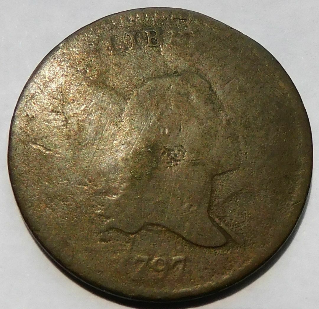 1797 Liberty Cap Half Cent - AG, Early Date 1/2C Penny - Fresh Stock Dated February 2026