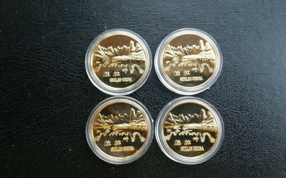 ShangHai Mint Gilt brass GUILIN Scenery Coin medal set - Fresh Stock Dated February 2026