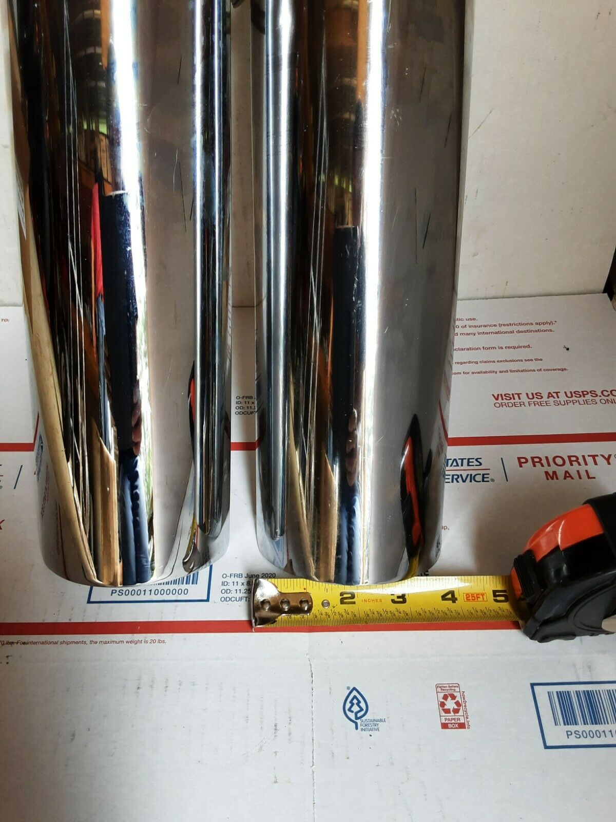 OEM Harley Softail Heritage Classic Chrome Heat Shields - Fresh Stock Dated February 2026