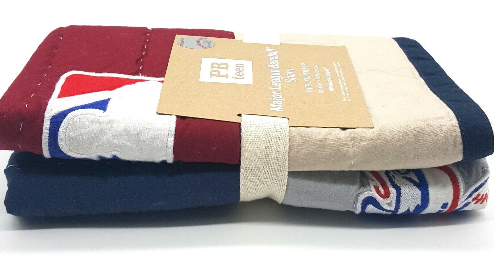 Pottery Barn Teen Major League Baseball Standard Pillow Sham Quilted Appliqued - Fresh Stock Dated February 2026