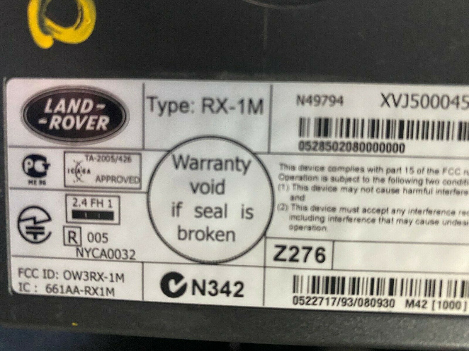 Land Rover Range Rover LR3 05-09 OEM Nokia Bluetooth Control Module XVJ500045 - Fresh Stock Dated December 2025