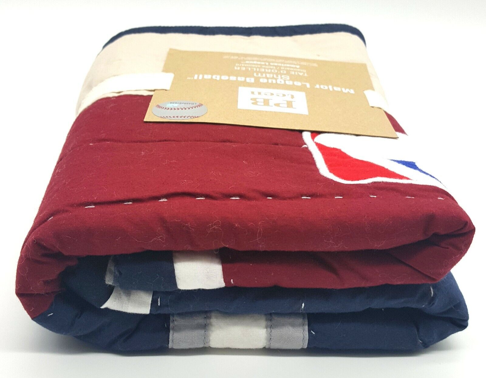 Pottery Barn Teen Major League Baseball Standard Pillow Sham Quilted Appliqued - Fresh Stock Dated February 2026