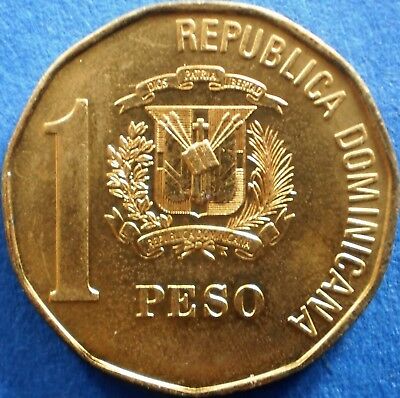 DOMINICAN REPUBLIC 1 PESO 1992 DUARTE IN BUST Dominicana Dominikanische Dom Rep - Fresh Stock Dated December 2025