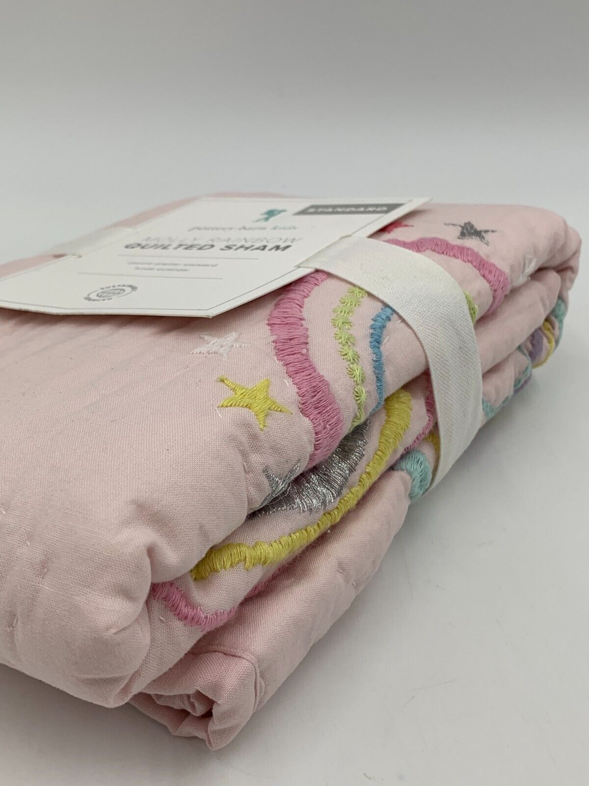 Pottery Barn Kids Molly Rainbow Quilted Sham Standard Blush #G734 - Fresh Stock Dated February 2026