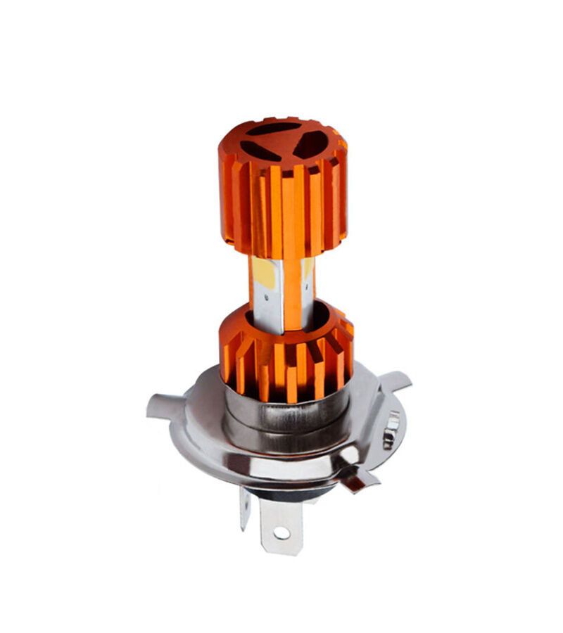 1x H4 3*COB LED Motorcycle Headlight Bulb High/Low Beam Fog Light 2000LM Scooter - Fresh Stock Dated February 2026