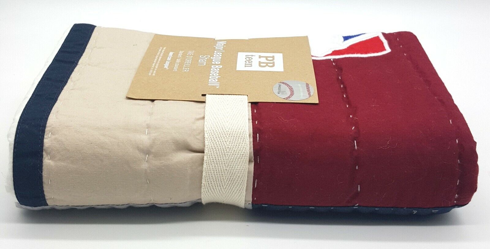 Pottery Barn Teen Major League Baseball Standard Pillow Sham Quilted Appliqued - Fresh Stock Dated February 2026