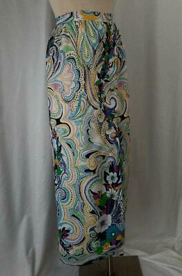 PSYCHEDELIC FLORAL PRINT Vintage 1970s BOHO MAXI SKIRT  - 29 inch waist - Fresh Stock Dated February 2026