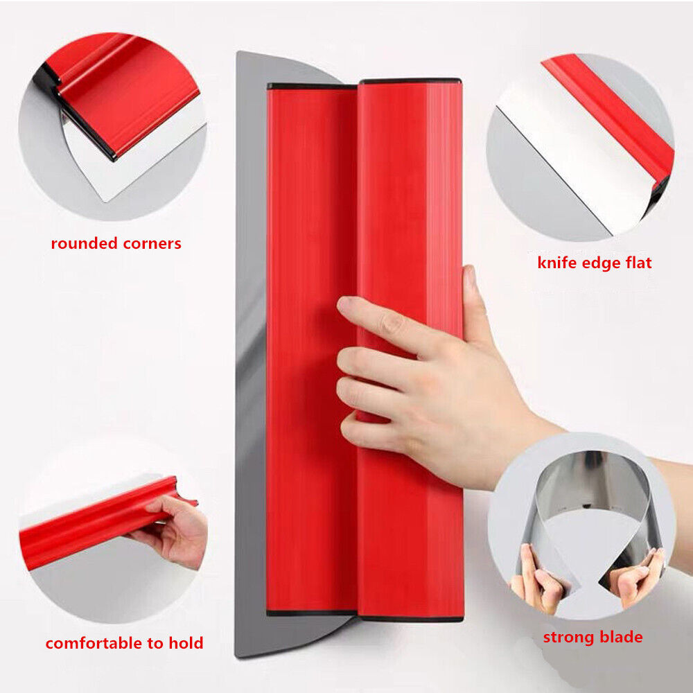 25/40/60CM Drywall Skimming Blade Stainless Steel Smoothing Wall Plastering Tool - Fresh Stock Dated February 2026