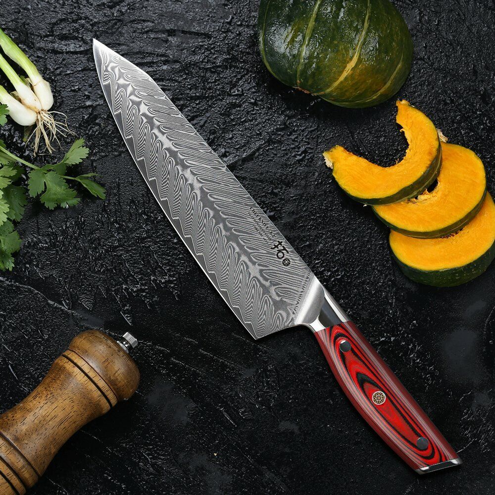 TURWHO 8.2inch Chef Knife 67-Layer Japanese VG10 Damascus Steel Kitchen Knives - Fresh Stock Dated February 2026