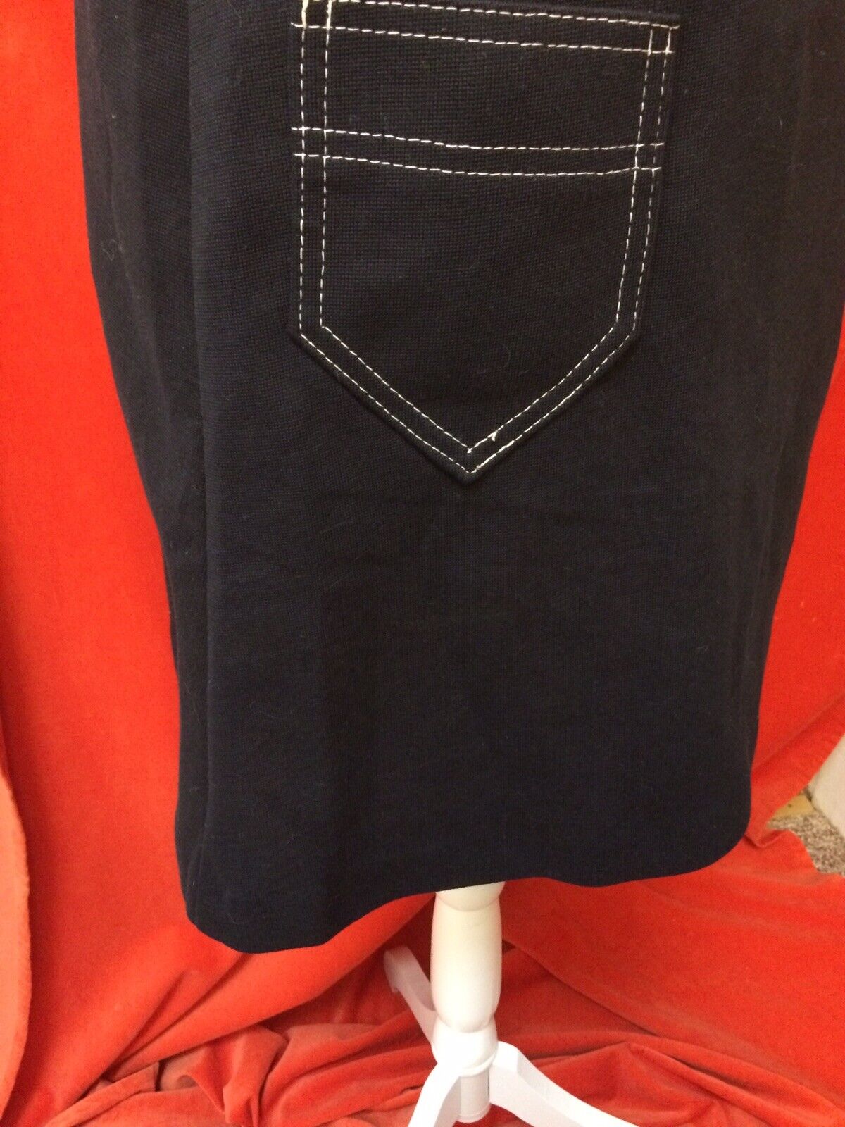 Vintage 70s White Stag a-line mini skirt topstitch wrap black small - Fresh Stock Dated February 2026