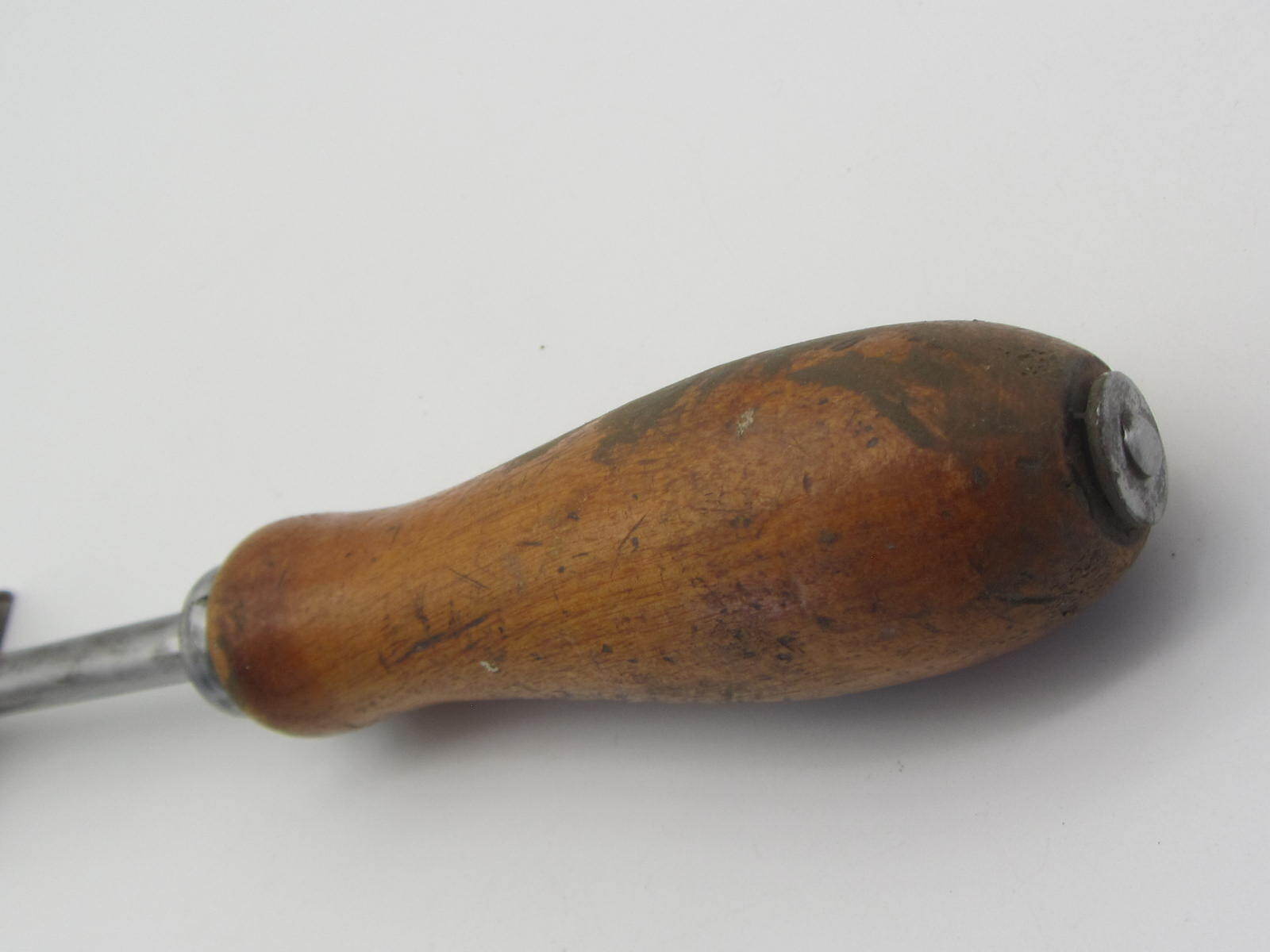 Vintage Triangular Paint Scraper Wood Handle 8.5