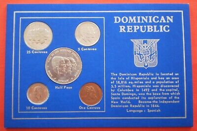 DOMINICAN REPUBLIC ½ PESO thru CENTAVO 1986 Dominicana Dominikanische Domenicana - Fresh Stock Dated February 2026