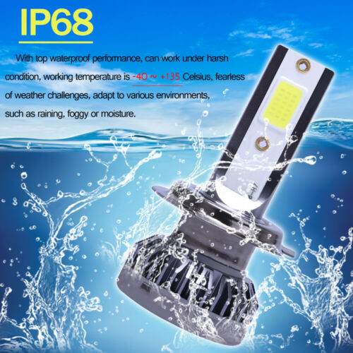 Pair H7 LED Motorcycle Headlight Bulbs For Honda CBR 1000RR 600RR F4i RC51 #D3 - Fresh Stock Dated February 2026