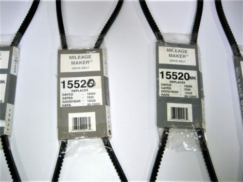 Mileage Maker 15520MK *QTY 4* 11AV1320 Engine Motor Accessory Drive Belts *NEW* - Fresh Stock Dated February 2026