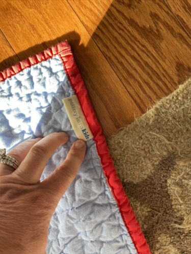 Lot 2 Pottery Barn Kids Quilted FISH Nautical Twin Quilt + 1 Std Sham Blue Red - Fresh Stock Dated December 2025