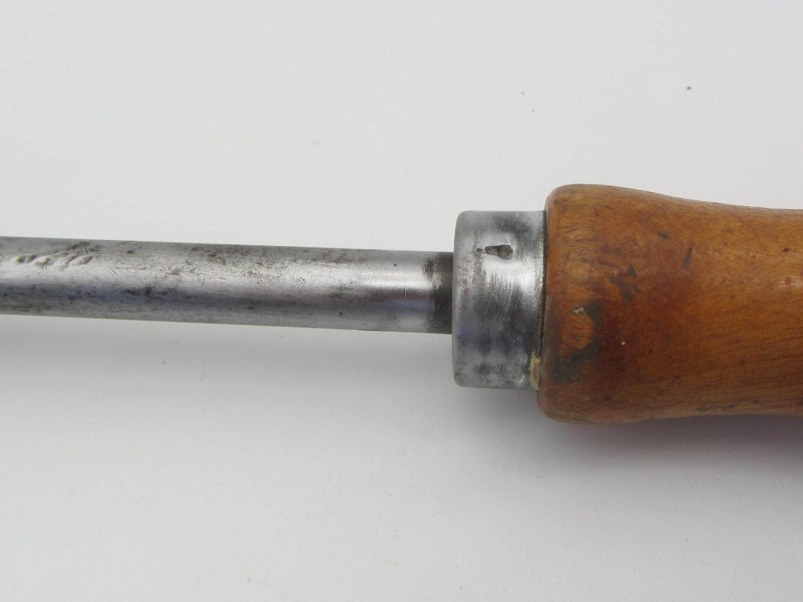 Vintage Triangular Paint Scraper Wood Handle 8.5