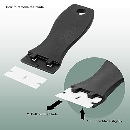 2PCS Plastic Razor Blade Scraper Tool and 100PCS Plastic Blades - Fresh Stock Dated February 2026