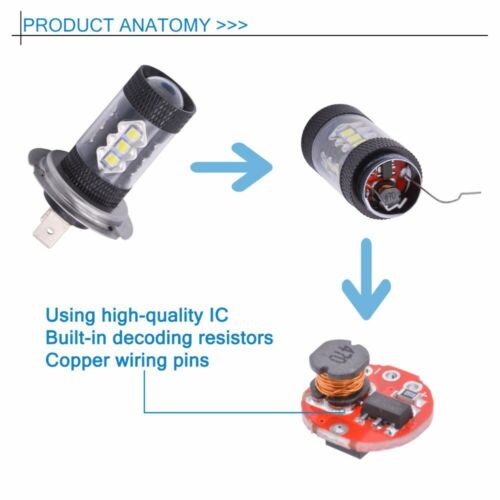 2x LED Headlight Bulbs For Kawasaki Ninja ZX6R ZX636C 2003-2006 ZX636E 2013-2014 - Fresh Stock Dated February 2026