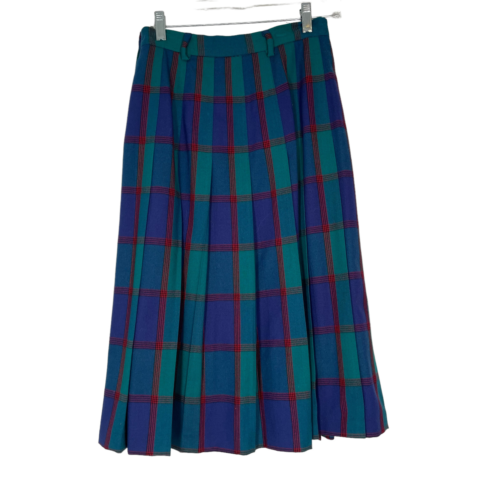 David Brooks Vintage Wool Plaid Midi Skirt Women's Size 10 Preppy Secretary - Fresh Stock Dated March 2026