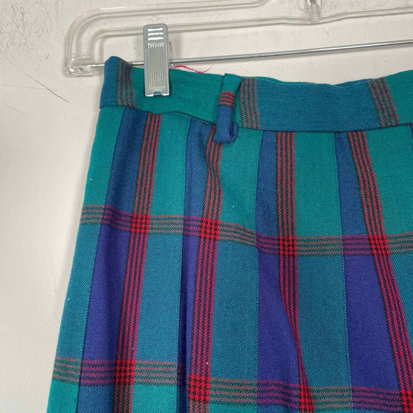 David Brooks Vintage Wool Plaid Midi Skirt Women's Size 10 Preppy Secretary - Fresh Stock Dated March 2026