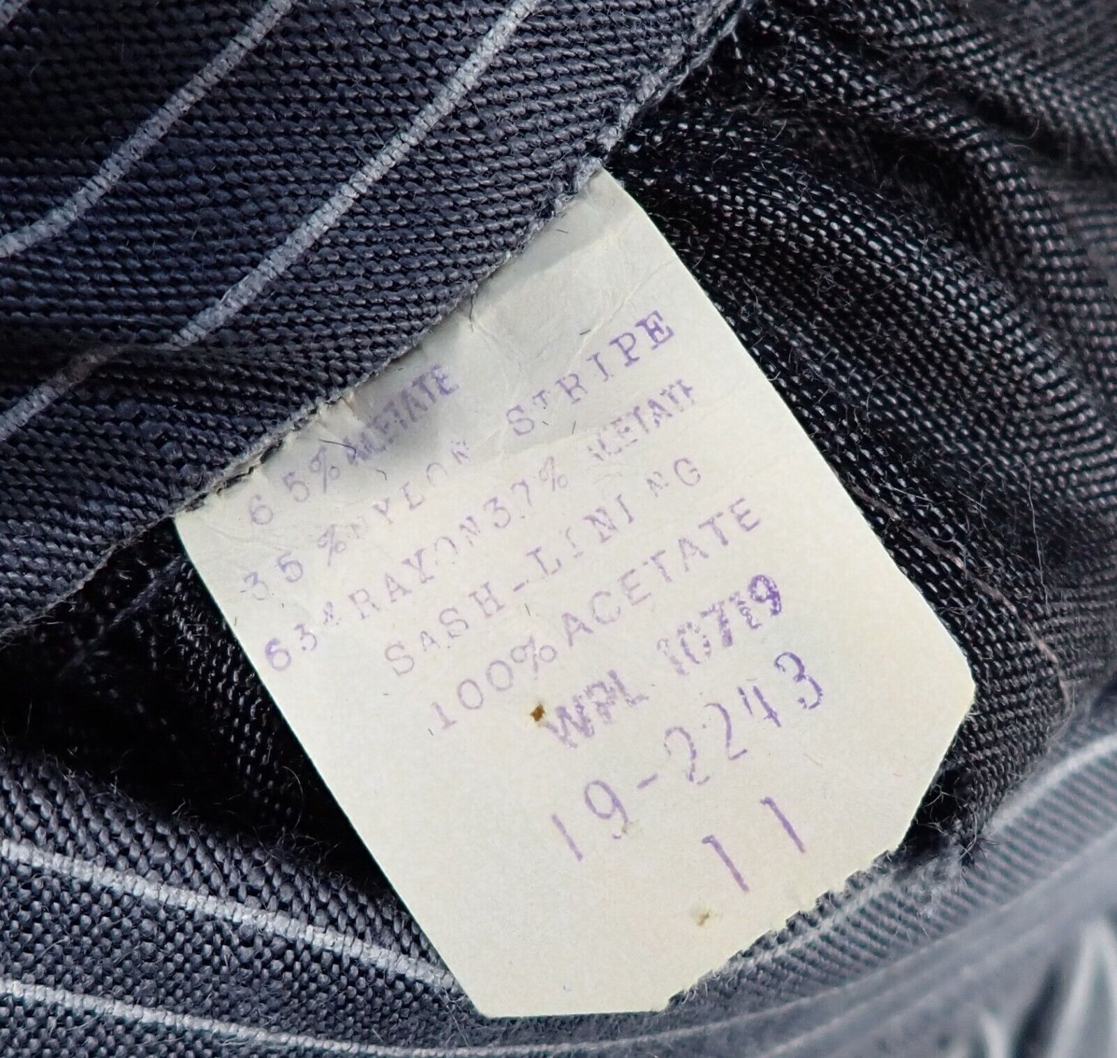 Vintage 80s Gray Pinstripe Over Skirt High Slit Open Side 25