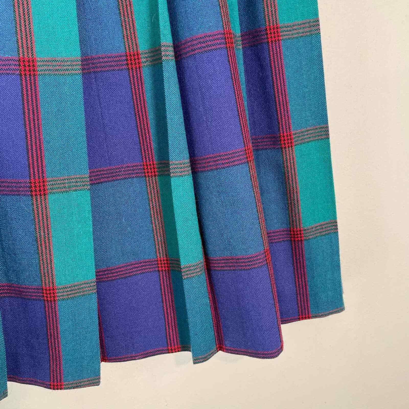 David Brooks Vintage Wool Plaid Midi Skirt Women's Size 10 Preppy Secretary - Fresh Stock Dated March 2026