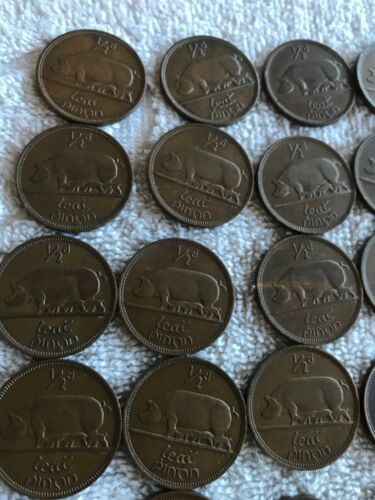 Lot Of 27 Irish Lucky Half-pennies 1953 - Fresh Stock Dated February 2026