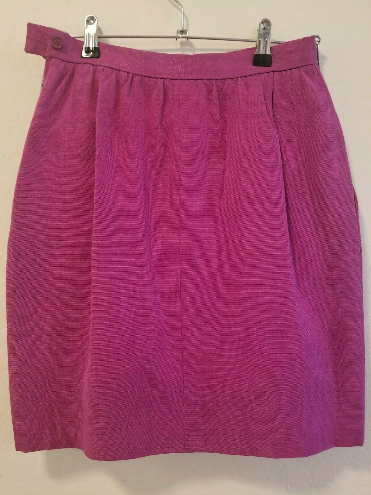 Vintage YVES SAINT LAURENT RIVE GAUCHE Fushia Hot Pink Skirt Sz 36 Mini - Fresh Stock Dated March 2026
