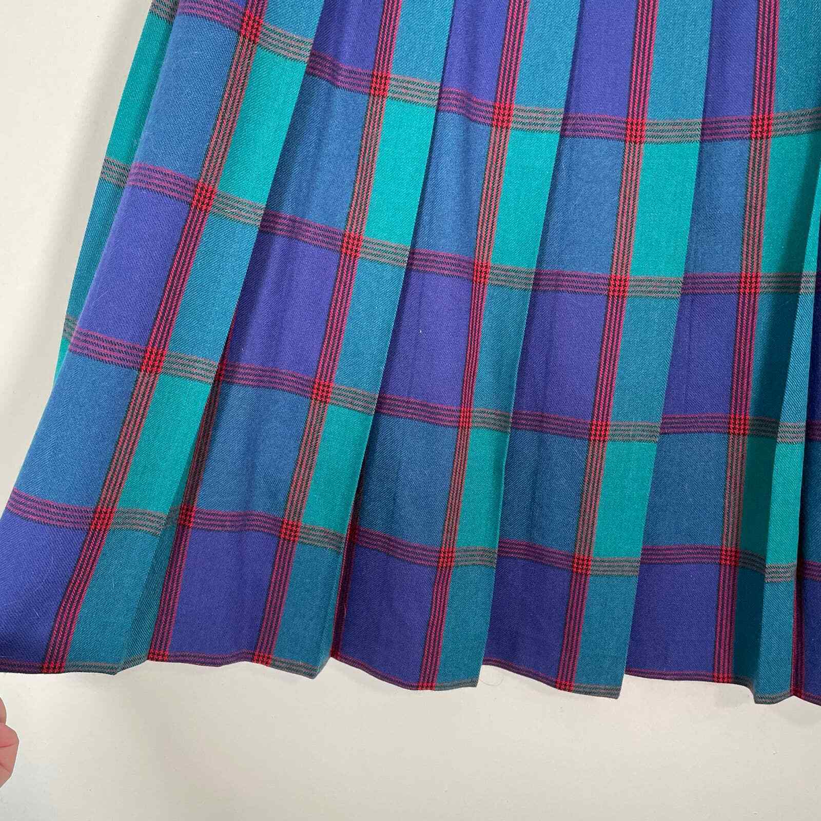 David Brooks Vintage Wool Plaid Midi Skirt Women's Size 10 Preppy Secretary - Fresh Stock Dated March 2026