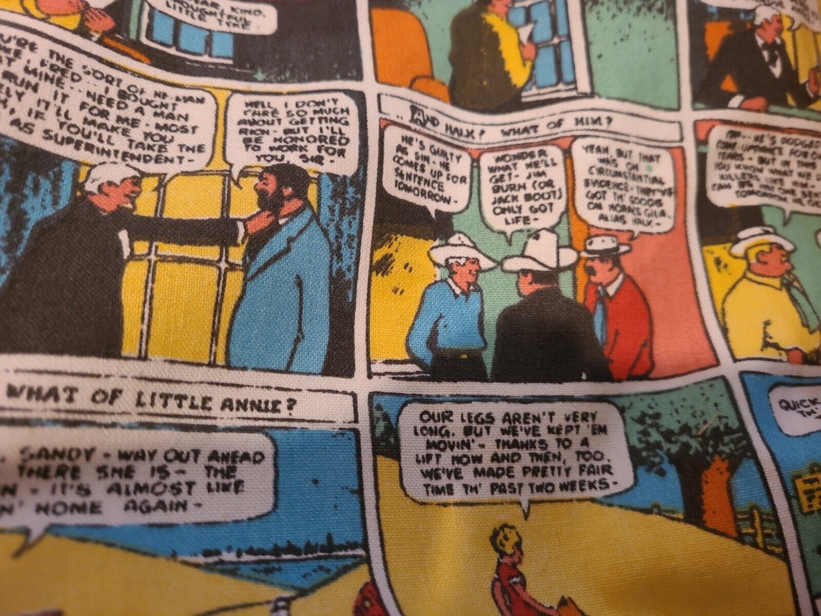 Vintage Little Orphan Annie Comic strip skirt Katasha's Unusuals Wrap Skirt M - Fresh Stock Dated March 2026