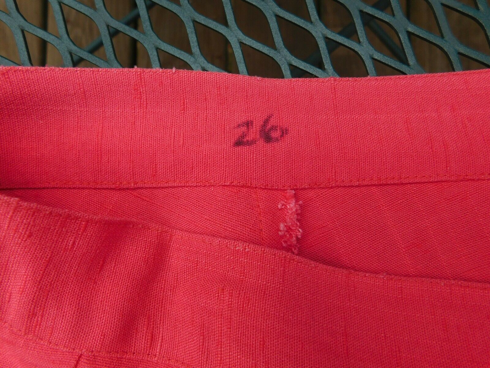 Vtg 40s 50s A-Line Coral Pink Panel Skirt With 5 Usable Pockets 27 Waist Teacher - Fresh Stock Dated February 2026