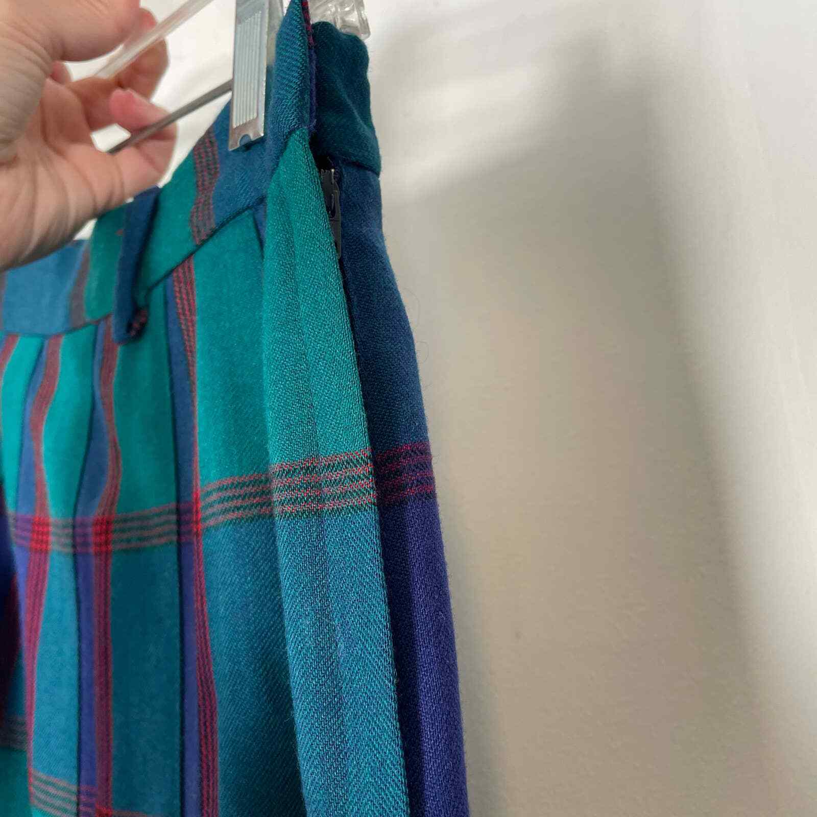 David Brooks Vintage Wool Plaid Midi Skirt Women's Size 10 Preppy Secretary - Fresh Stock Dated March 2026