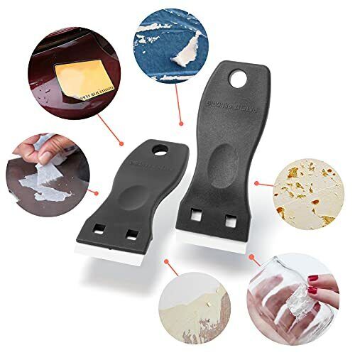 2PCS Plastic Razor Blade Scraper Tool and 100PCS Plastic Blades - Fresh Stock Dated February 2026
