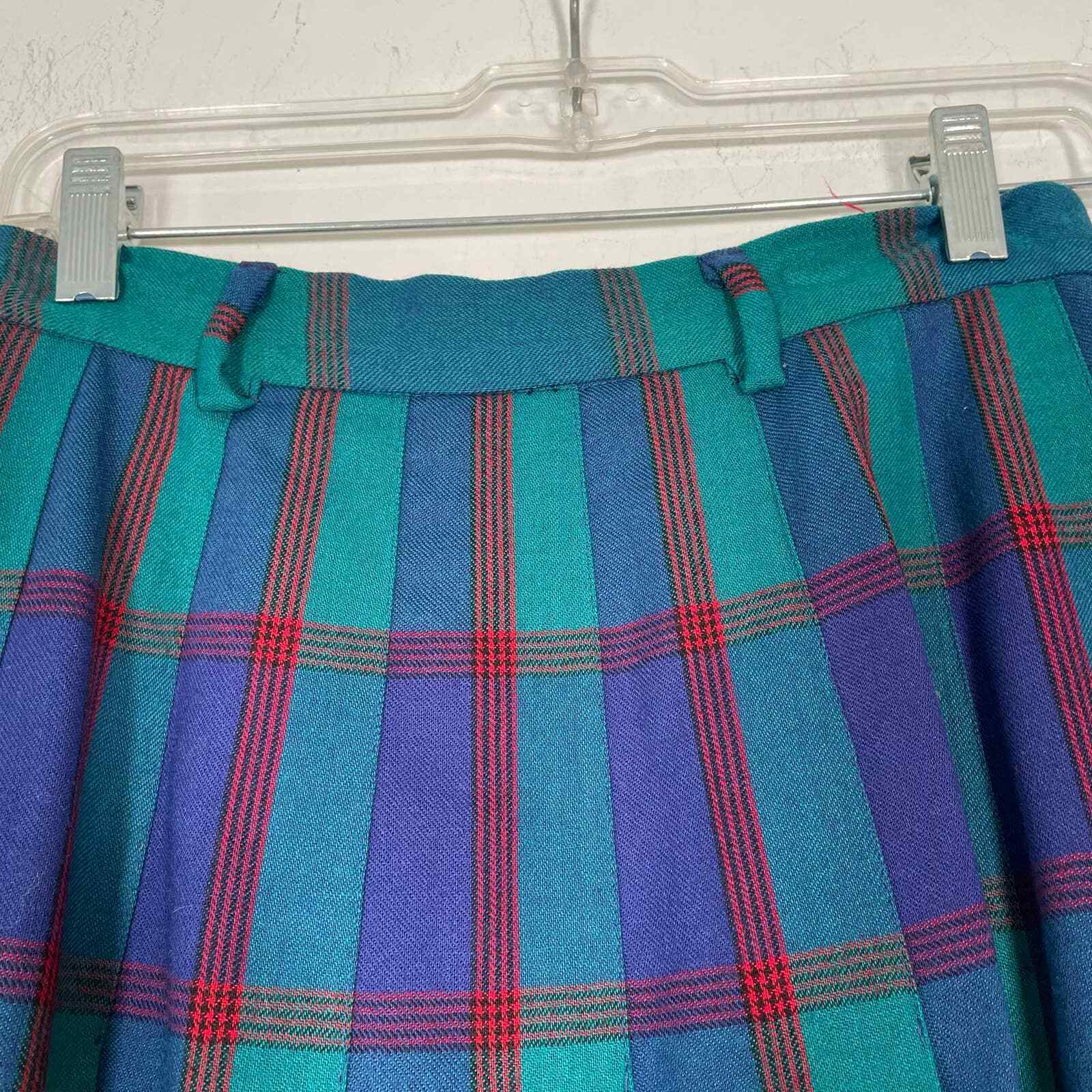 David Brooks Vintage Wool Plaid Midi Skirt Women's Size 10 Preppy Secretary - Fresh Stock Dated March 2026