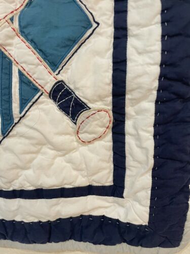 Pottery Barn Kids Pillow Sham Baseball Bats Quilted One Standard So Cute! - Fresh Stock Dated December 2025