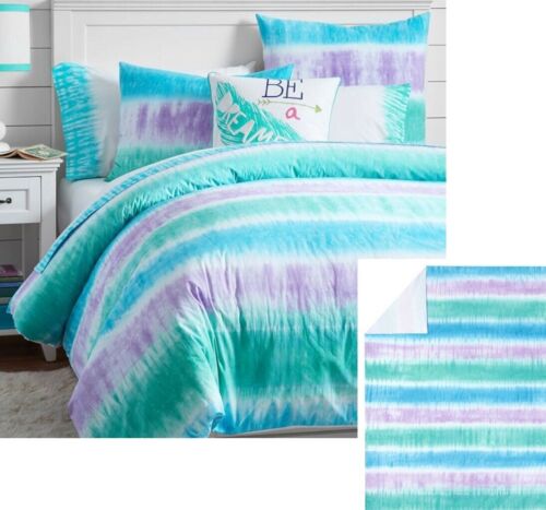 2 -Pottery Barn  Reef Tie Dye Cool Euro Square Shams NEW - Fresh Stock Dated December 2025