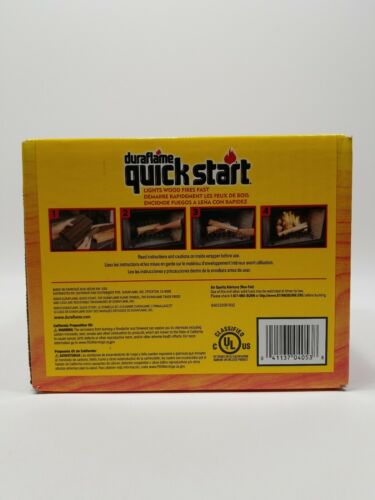 Duraflame Quick Start Firelighters Case of 10 - 4 packs Brand New FREE SHIPPING! - Fresh Stock Dated December 2025