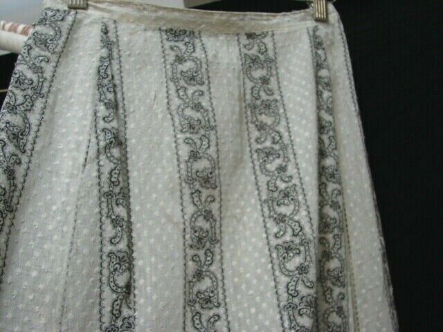 ANTIQUE VICTORIAN TOP STITCHED & TULIP PRINT SWEEPING BUSTLE SKIRT - Fresh Stock Dated February 2026