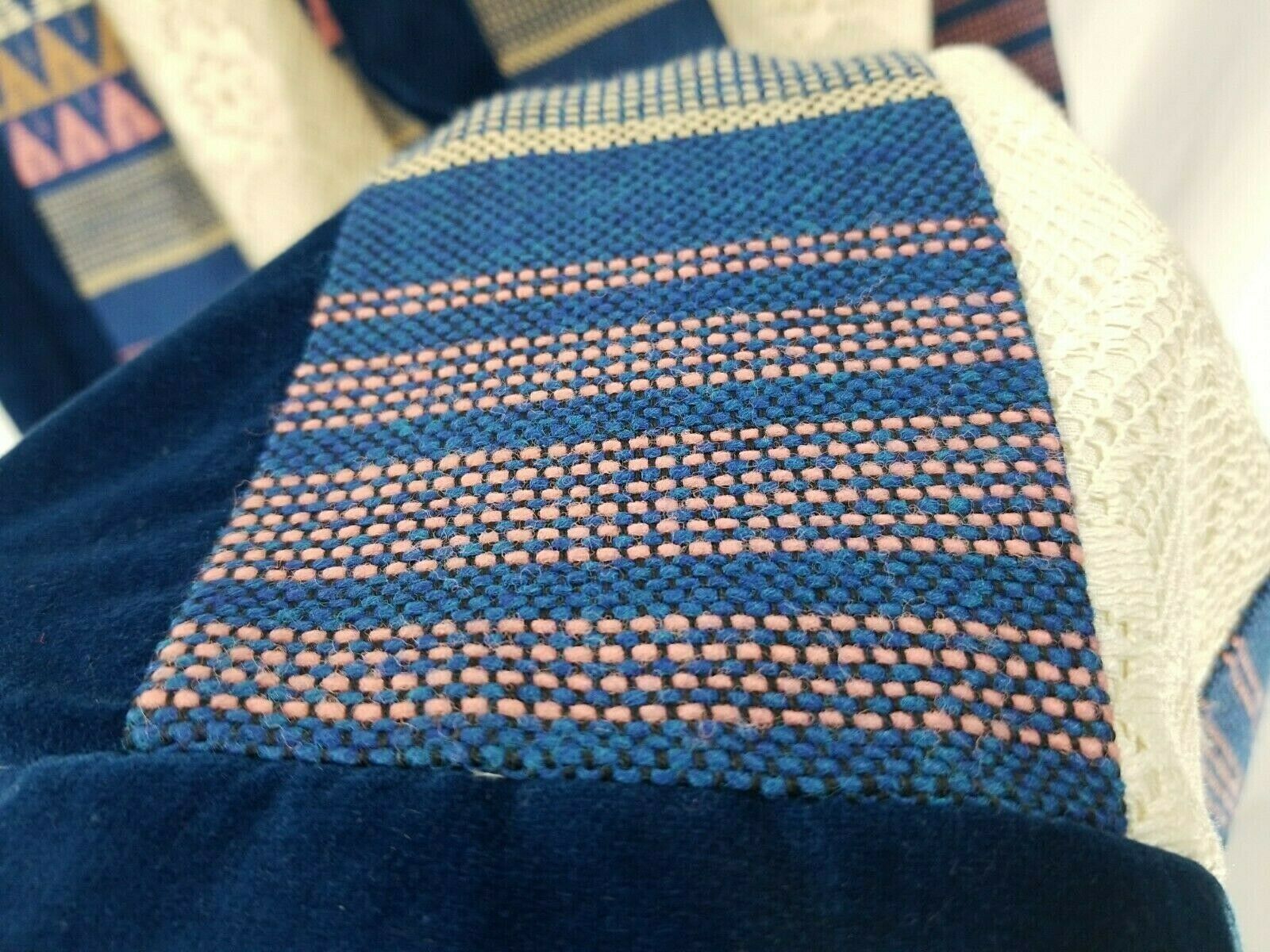 VTG  Chessa Davis Multicolor Boho Woven Velvet Lace Skirt  S/M - Fresh Stock Dated February 2026